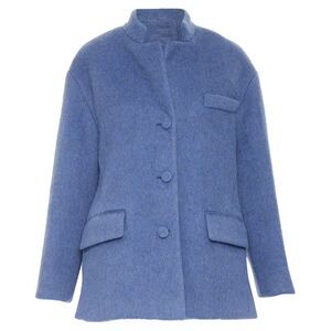 Gucci mohair wool back button open vent flared coat